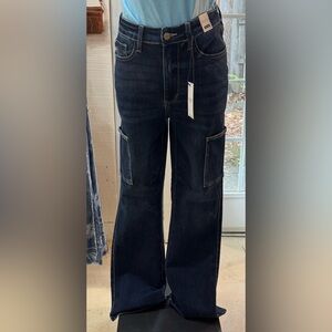 Women’s Dark Blue Cargo Jeans - Judy Blue Style # 88872